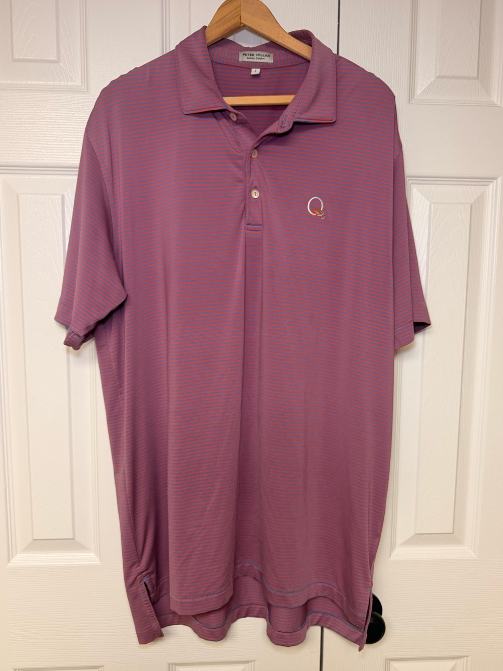 Peter Millar Summer Comfort Polo L Quail Hollow Club Golf Performance Shirt